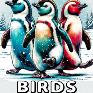 Winged Wonders - Cute Retro Bird Coloring Book, Fun & Relaxing Activity for Kids, Boys & Girls