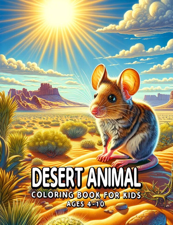 Desert Animal - Coloring Book Featuring Cute Creatures of the Arid Sands, Perfect Gift for Boys & Girls Who Love Nature