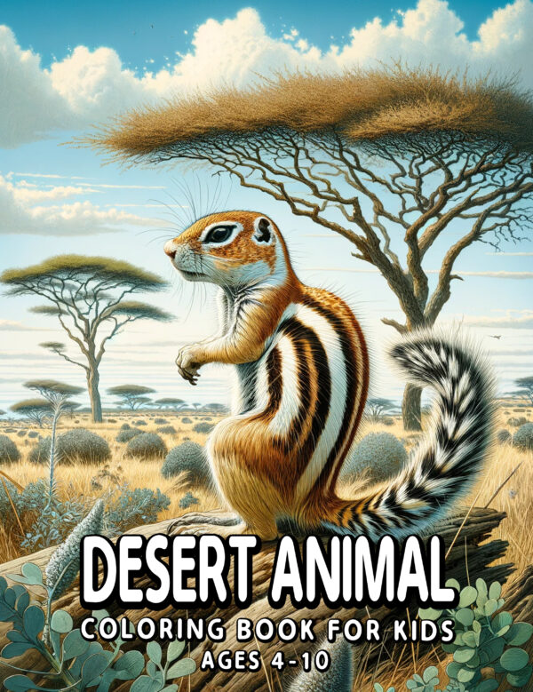 Desert Animal Gift For Kids - Fun & Engaging Coloring Book, 8.5" x 11", Perfect for Creative Play & Learning About Wildlife