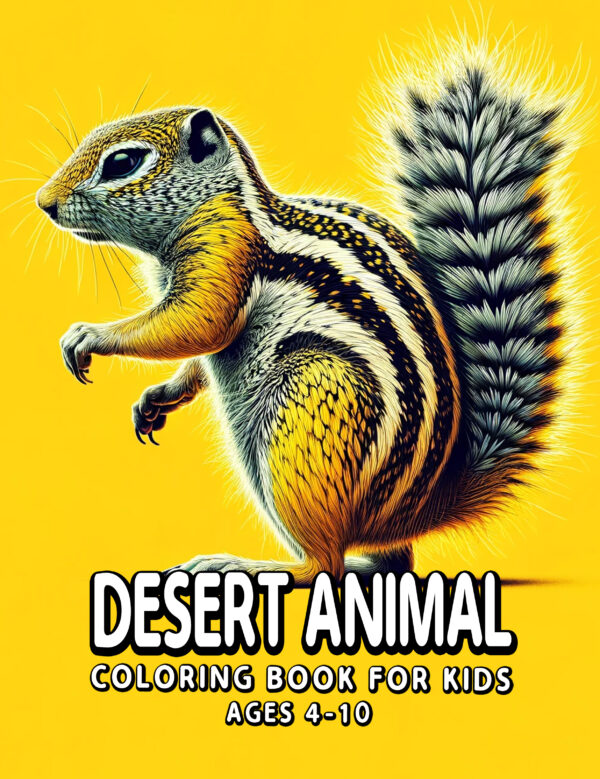 Discover the Beauty of Desert Animals – Fun & Educational Coloring Book, Perfect Gift for Kids Who Love Animals & Art