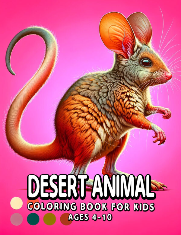 Desert Animal Coloring Book for Kids – Fun and Interactive Activity Book Featuring Fascinating Desert Animals, Perfect for Creativity