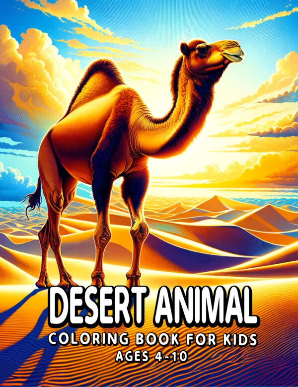 Enchanting Coloring Book with Adorable Desert Animals – Cute & Fun Gift for Boys and Girls Who Love Nature and Art