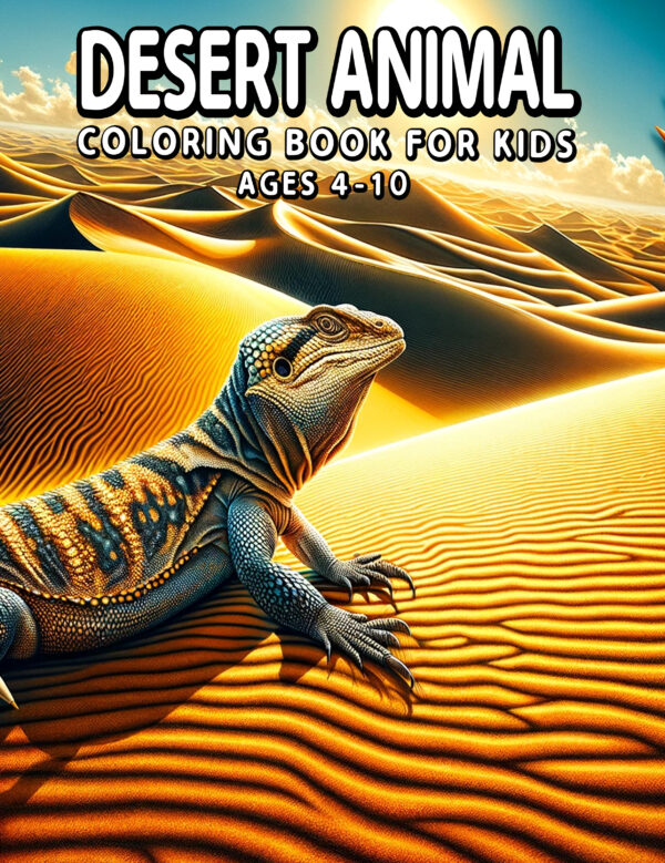Desert Animals Coloring Book for Kids - Fun & Educational Activity Book, Perfect Gift for Boys and Girls Who Love Wildlife