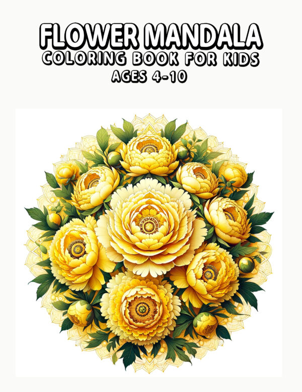 Flower Mandala - A Creative Coloring Journey Through Floral Patterns, Ideal for Relaxing Moments and Unique Gift Ideas