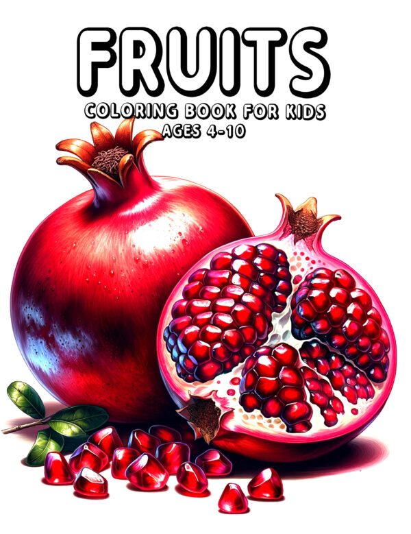 Fruits - Fun & Educational Coloring Book, Explore Juicy Fruits Through Art, Perfect Gift for Creative Play and Healthy Learning