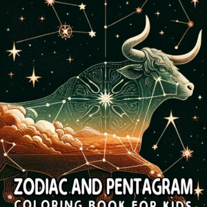 Vintage Zodiac and Pentagram Coloring Book – Retro Fun for Kids, Perfect Gift for Birthdays, Holidays & Creative Relaxation