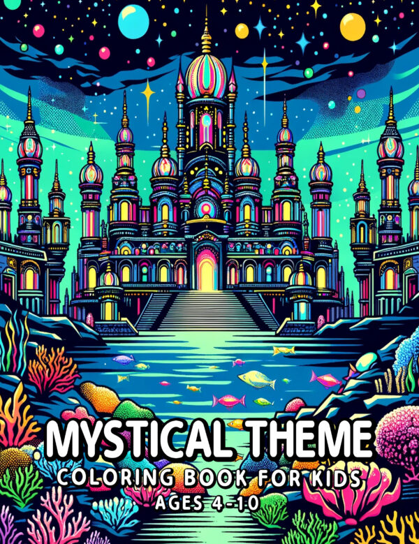 Mystical Theme Children's Coloring Book - 8.5"x11" Gift for Boys & Girls, Encourages Creativity, Relaxation & Magical Exploration