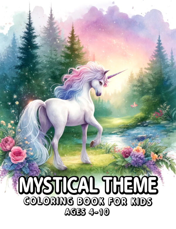 Mystical Theme Children's Coloring Books - Roam Through an Enchanted Land with Fairies and Magical Creatures, Perfect Gift for Boys and Girls