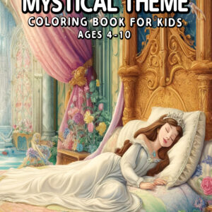Mystical Theme Illustrations 8.5" x 11" - Cute Coloring Book for Kids, Discover Hidden Wonders from Enchanted Flowers to Whimsical Creatures