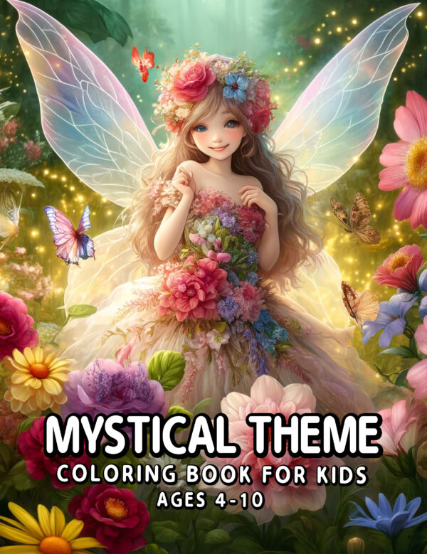 Mystical Theme Coloring Adventure – Encounter Mystical & Mysterious Creatures, Ideal Gift for Boys & Girls, Great for Birthdays & Holidays