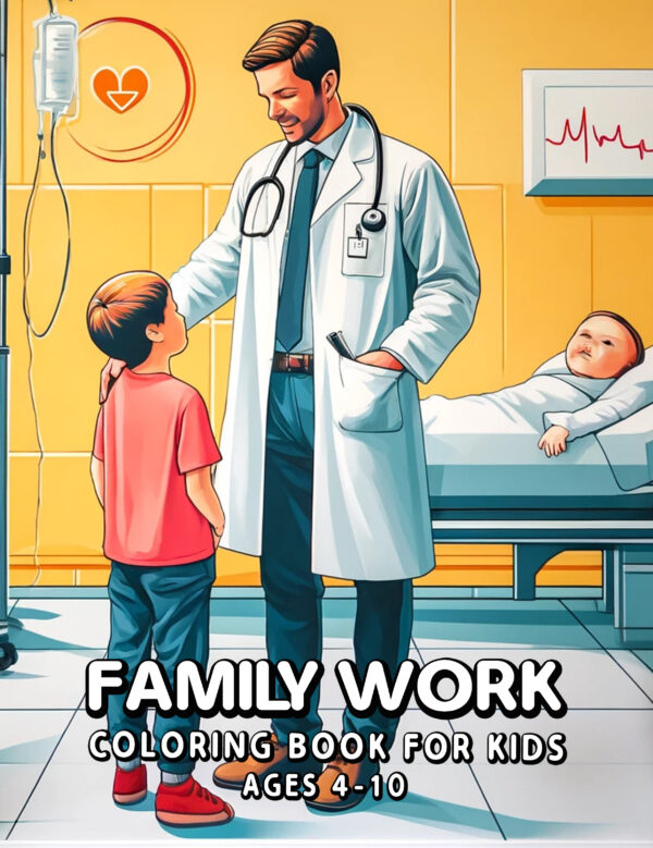 Family Work - Teach Kids About Jobs & Responsibilities, Fun Coloring & Activity Book, Perfect Gift for Boys & Girls