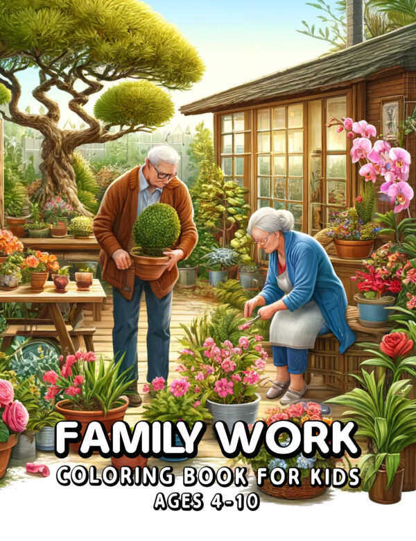 Family Work - Fun & Educational Coloring Book, Teach Kids About Jobs & Family Responsibilities, Great Learning Gift