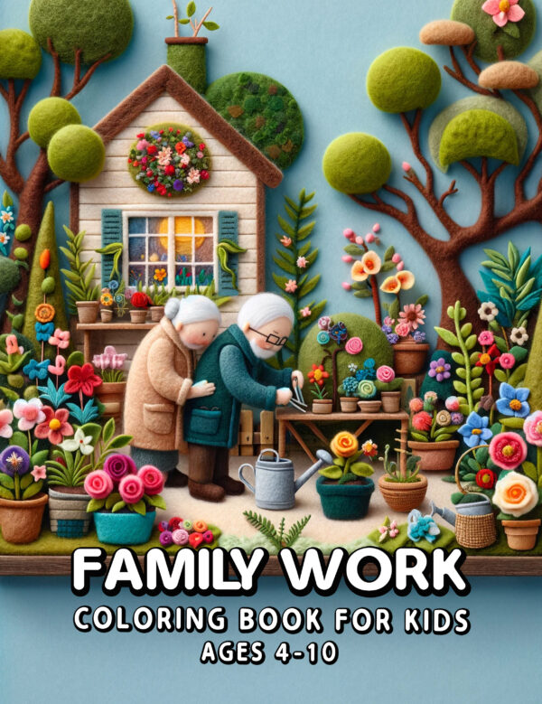 Family Work - Fun & Interactive Coloring Book, Teach Kids About Jobs & Careers, Great Gift for Learning & Creativity