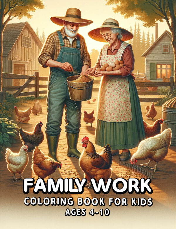 Family Work - Interactive Coloring Book for Kids, Learn About Jobs & Responsibilities in a Fun & Engaging Way