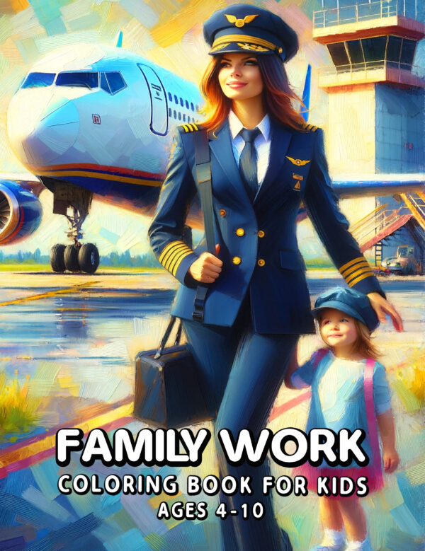 Family Work - Learn & Color Family Professions, Fun & Educational Book for Kids, Inspiring Career Exploration