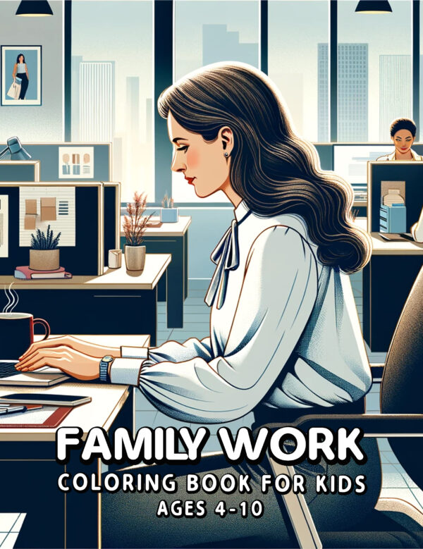 Family Work - Fun & Inspiring Activity Book, Teach Kids About Jobs & Careers Through Coloring & Creativity