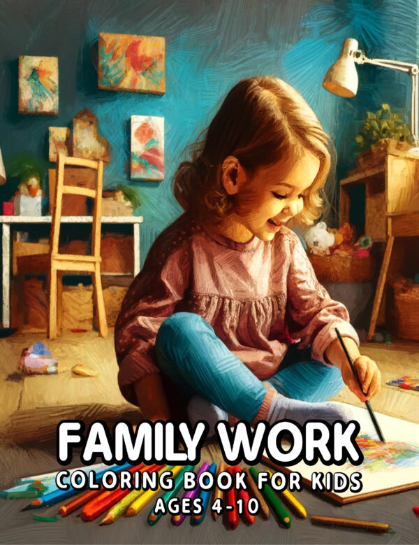 Family Work - Fun & Educational Coloring Book for Kids, Explore Jobs & Responsibilities, Perfect Gift for Learning & Creativity
