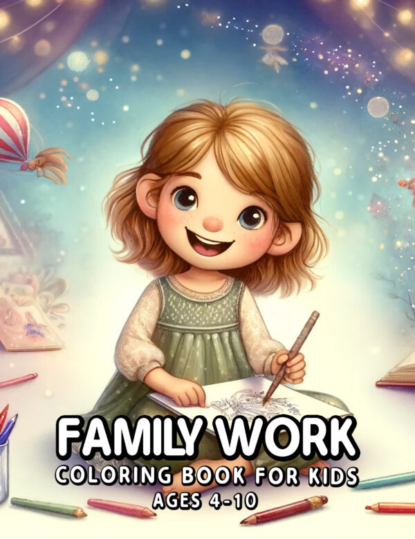 Family Work - Kids Coloring Book About Family Roles and Jobs, Fun Learning Gift