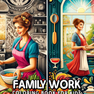 Family Work - Fun Job Discovery for Kids, Learn & Color Family Roles, Perfect Gift