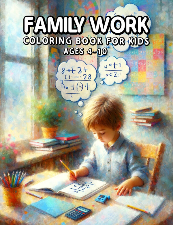 Family Work - Learn & Color Family Jobs, Fun & Educational Activity Book for Kids, Perfect Gift for Learning & Creativity