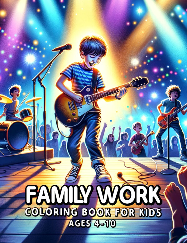 Family Work - Discover Family Professions & Responsibilities, Fun & Educational Coloring Book for Kids & Parents