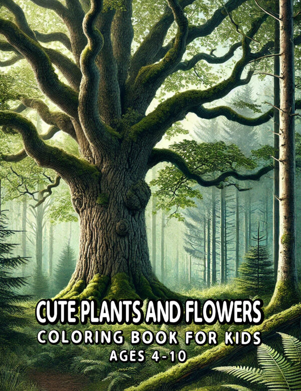 Coloring Book of Cute Plants and Flowers - Perfect Creative Gift for Kids, Packed with Adorable Floral Scenes & Relaxing Activities