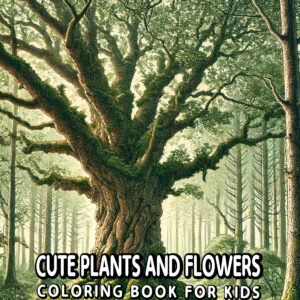 Cute Plants And Flowers - Fun & Relaxing Coloring Book, Perfect Gift for Nature Lovers, Ideal for Creative Play and Mindful Moments