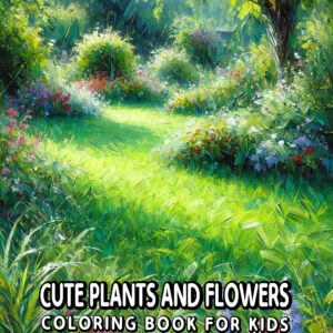 Cute Plants and Flowers – A Nature Coloring Book for Kids, Full of Whimsical Garden Art, Perfect for Imagination & Relaxation