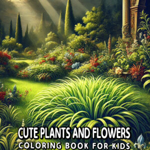 Cute Plants and Flowers - Nature-Themed Coloring Book with Sweet Floral Illustrations, Perfect for Creative Minds and Nature Exploration