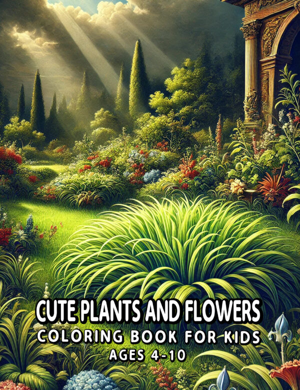 Cute Plants and Flowers - Nature-Themed Coloring Book with Sweet Floral Illustrations, Perfect for Creative Minds and Nature Exploration