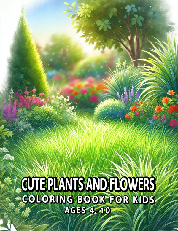 Cute Plants And Flowers - Beautiful Coloring Book for Creative Expression, Whimsical Designs, Great Gift for Plant & Garden Enthusiasts