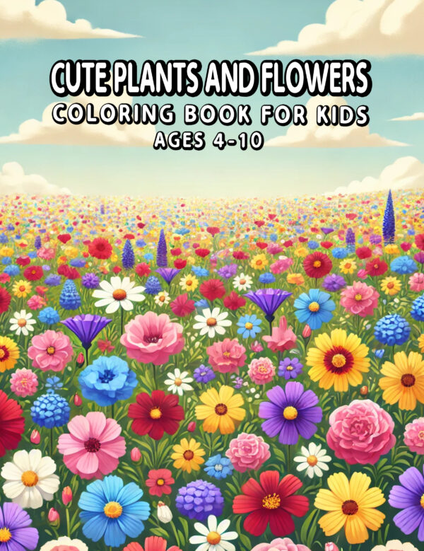 Cute Plants and Flowers - Botanical Coloring Book for Children, Educational Nature Fun, Great Gift for Creative Boys and Girls