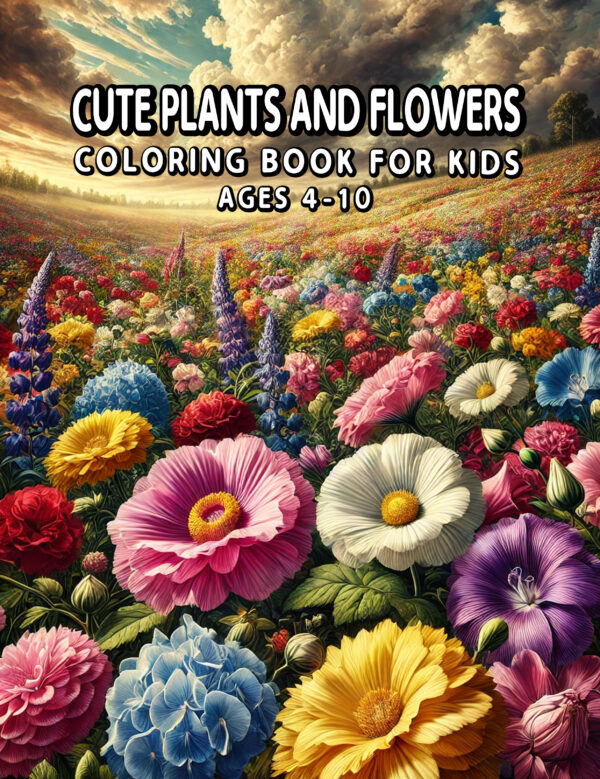 Cute Plants and Flowers - Inspiring Coloring Book with Lovely Garden Motifs and Floral Designs, Ideal for Nature Lovers and Art Fans