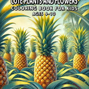 Cute Plants & Flowers - Large 8.5"x11" Coloring Book for Kids, Hours of Creative Fun & Botanical Adventures