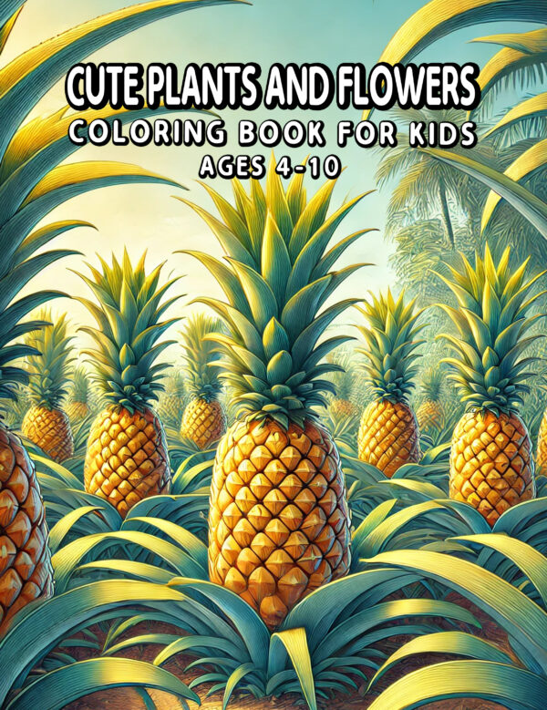 Cute Plants & Flowers - Large 8.5"x11" Coloring Book for Kids, Hours of Creative Fun & Botanical Adventures