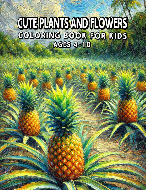 Cute Plants And Flowers - Botanical Coloring Fun with Charming Flowers and Smiling Plants, Ideal for Creative Fun and Happy Gifting