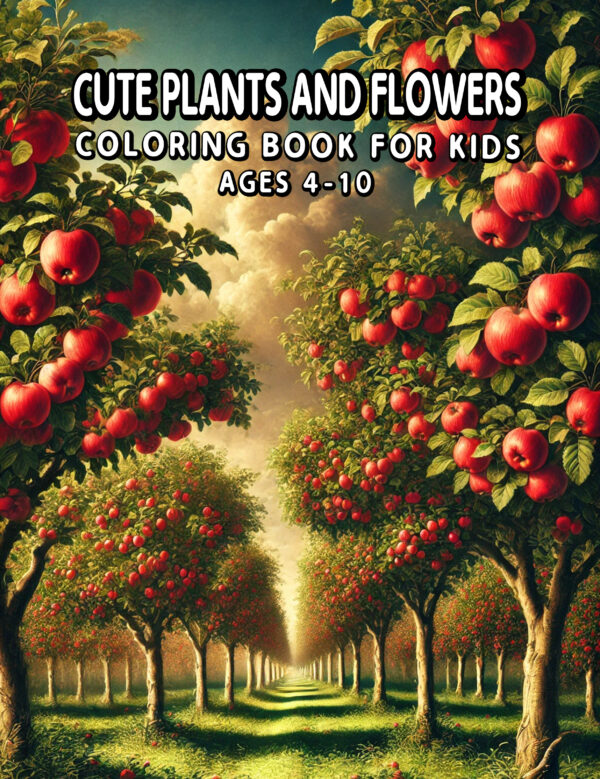 Cute Plants and Flowers for Kids - A Playful Coloring Adventure, Great for Home, Travel, and Creative Fun Anytime Anywhere