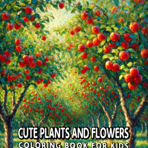 Cute Plants and Flowers - Fun & Relaxing Coloring Book for Kids, Perfect Nature Gift to Spark Creativity in Boys and Girls