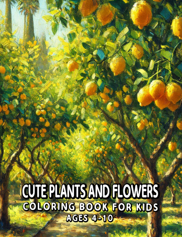 Cute Plants and Flowers Coloring Book – Packed with Happy Garden Scenes for Kids, Encourages Nature Exploration and Art Play