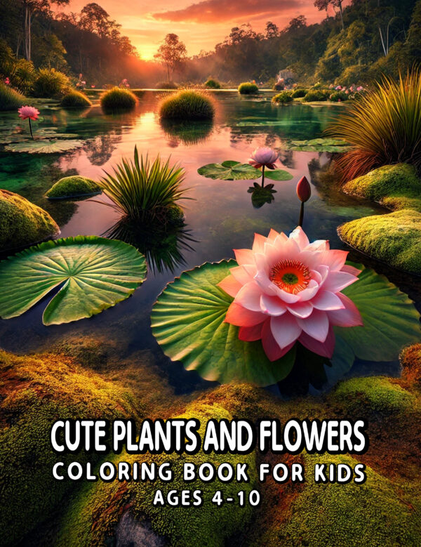 Cute Plants and Flowers - Fun and Whimsical Coloring Book, Perfect Gift for Nature Lovers, Relaxing and Creative Floral Activities