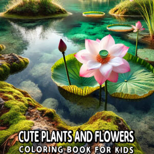 Cute Plants And Flowers - Explore a Fun Garden of Imagination with Flower Pots, Leaves, and Smiles, Perfect for Coloring Fun and Gifting