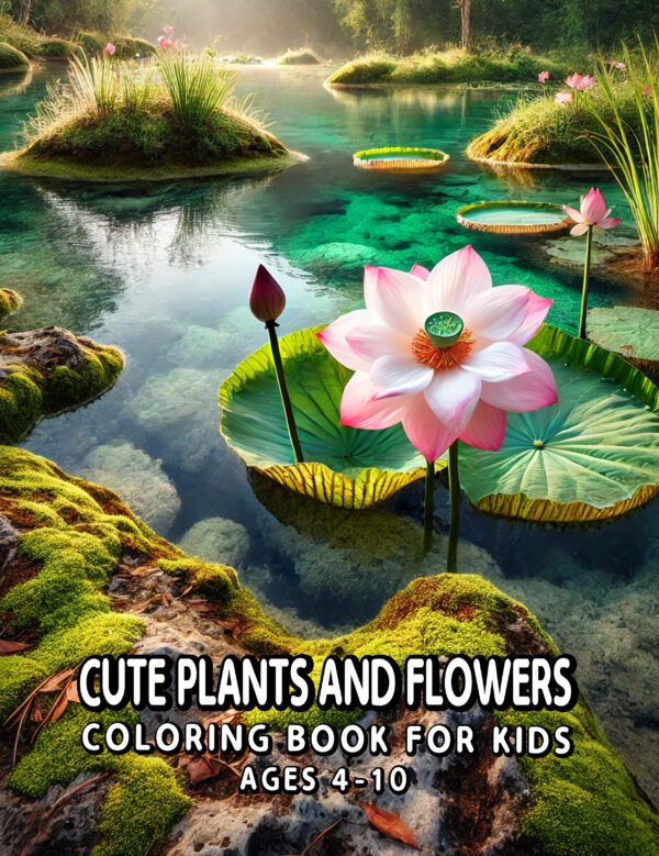 Cute Plants And Flowers - Explore a Fun Garden of Imagination with Flower Pots, Leaves, and Smiles, Perfect for Coloring Fun and Gifting