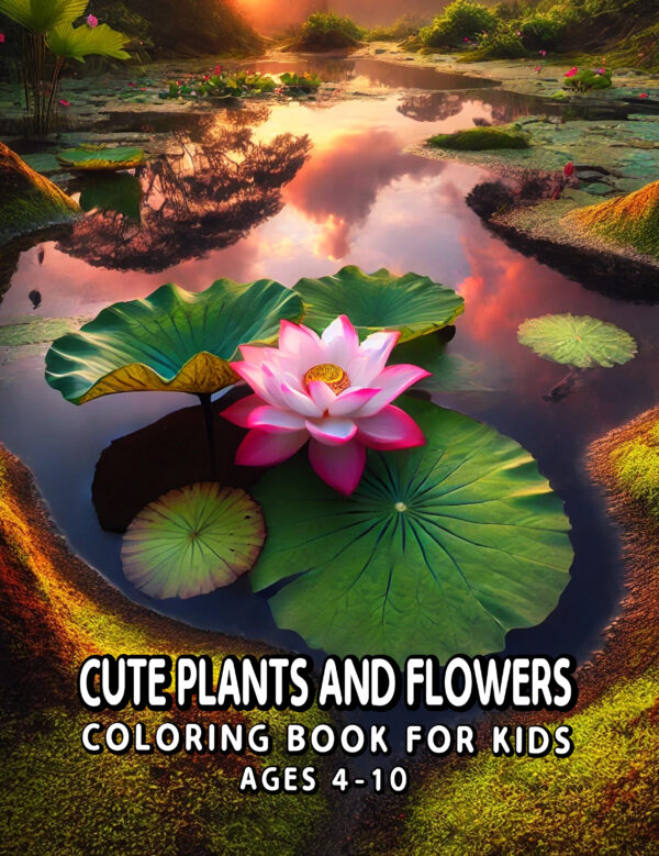 Cute Plants and Flowers - Whimsical Coloring Fun for Kids, Engaging Nature Art for Relaxation & Creative Play