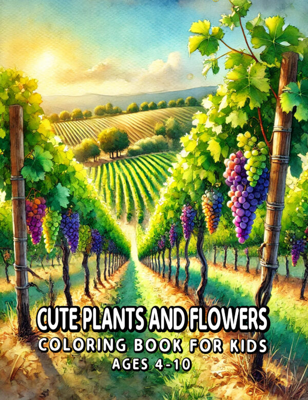 Cute Plants and Flowers - A Delightful Coloring Book Filled with Botanical Fun, Perfect for Creative Play, Gifts, and Relaxation