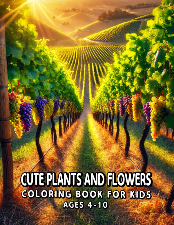 Cute Plants & Flowers Coloring Book for Kids – Creative, Fun, and Educational Floral Adventures for Boys and Girls