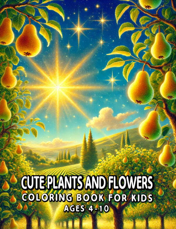 Coloring Book of Cute Plants and Flowers for Kids – Creative Nature-Themed Activities, Great for Birthdays & Holidays